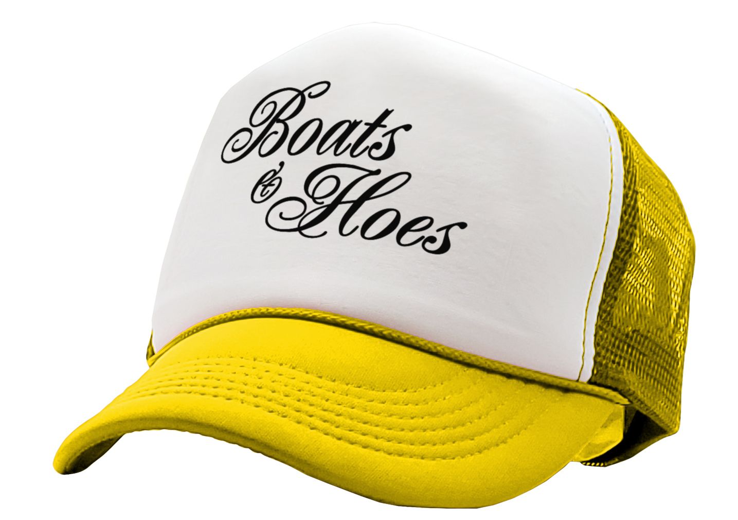 BOATS N HOES - prestige worldwide ferrell funny - Vintage Retro Style Trucker Cap Hat - Five Panel Retro Style TRUCKER Cap