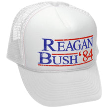 Load image into Gallery viewer, REAGAN BUSH &#39;84 - funny retro vintage style - Unisex Adult Trucker Cap Hat - Five Panel Retro Style TRUCKER Cap
