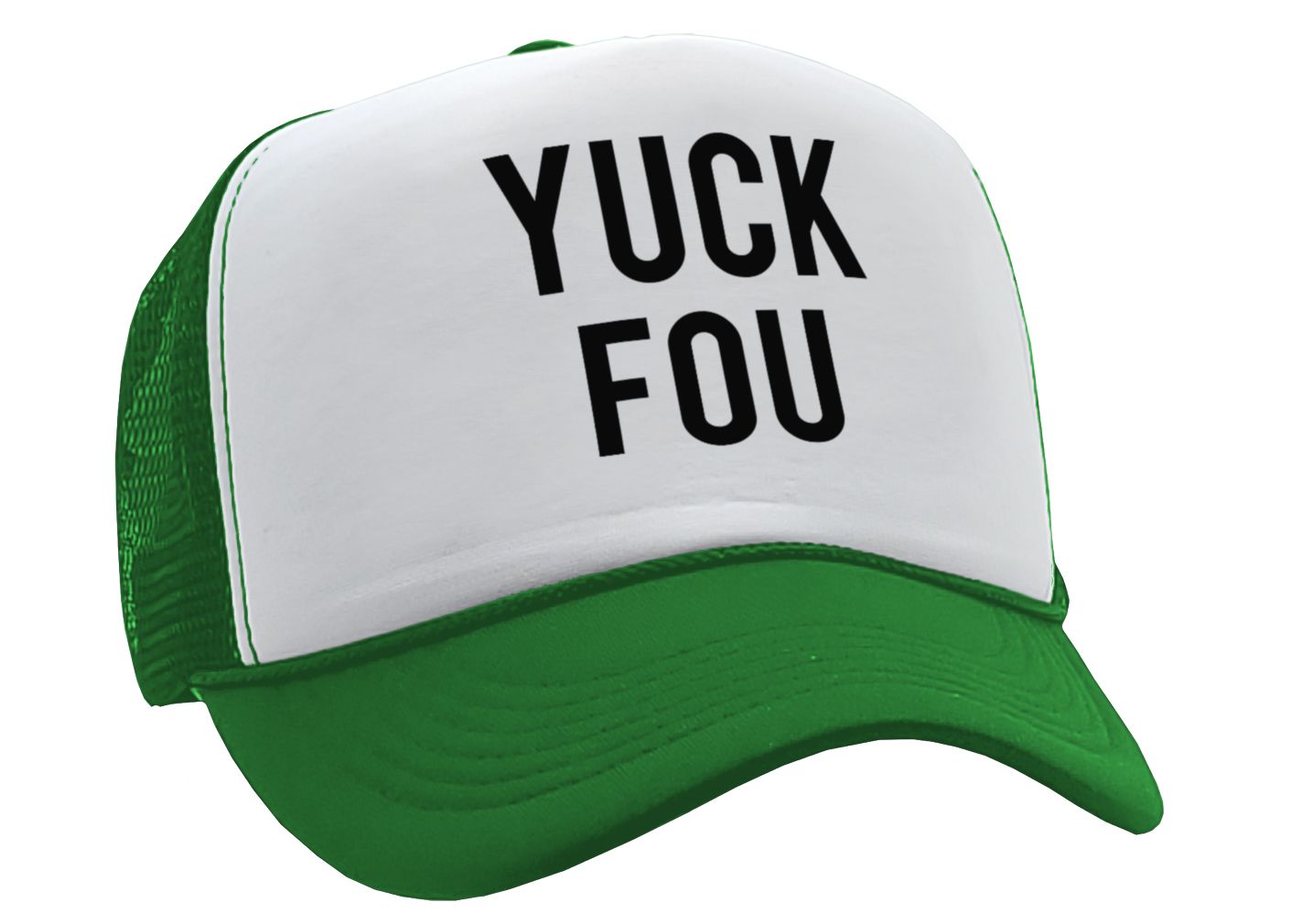 YUCK FOU - fuck you funny prank gag gift - Vintage Retro Style Trucker Cap Hat - Five Panel Retro Style TRUCKER Cap