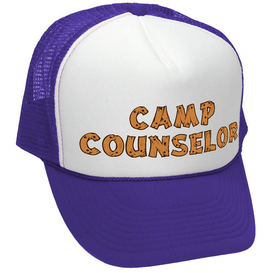 CAMP COUNSELOR - nature wilderness guide tourist - Unisex Adult Trucker Cap Hat - Five Panel Retro Style TRUCKER Cap