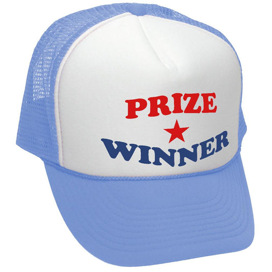 PRIZE WINNER - winning consolation gift - Adult Trucker Cap Hat - Five Panel Retro Style TRUCKER Cap