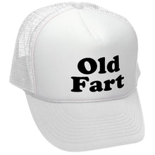 Load image into Gallery viewer, OLD FART - funny over the hill joke gag - Vintage Retro Style Trucker Cap Hat - Five Panel Retro Style TRUCKER Cap
