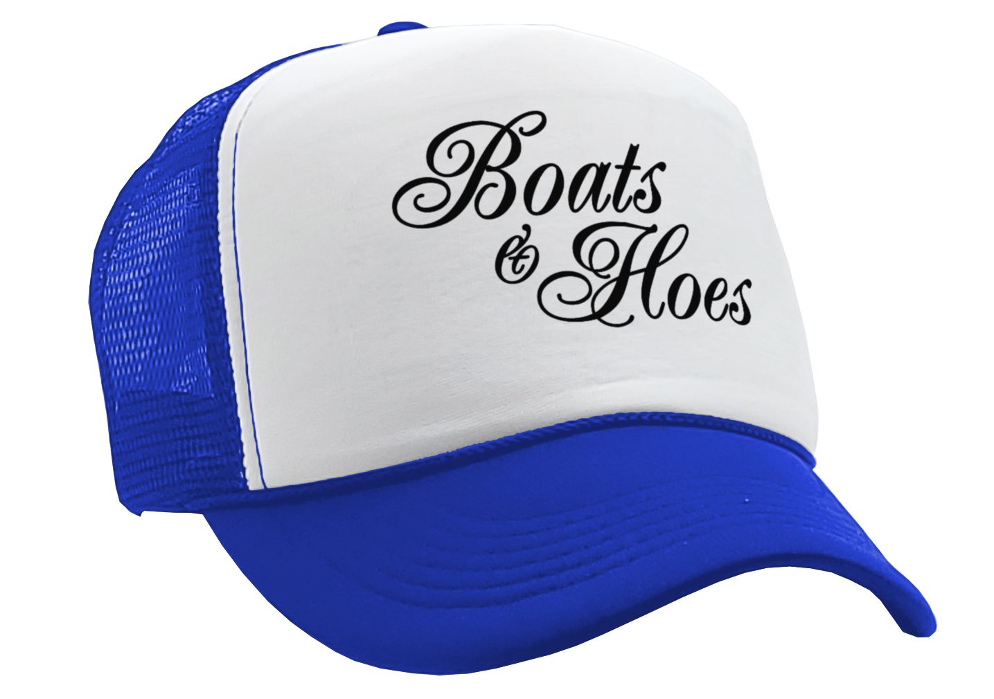 BOATS N HOES - prestige worldwide ferrell funny - Vintage Retro Style Trucker Cap Hat - Five Panel Retro Style TRUCKER Cap