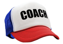 Load image into Gallery viewer, COACH - football baseball basketball sports - Vintage Retro Style Trucker Cap Hat - Five Panel Retro Style TRUCKER Cap
