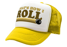 Load image into Gallery viewer, THAT&#39;S HOW I ROLL - bowling retro ball - Vintage Retro Style Trucker Cap Hat - Five Panel Retro Style TRUCKER Cap
