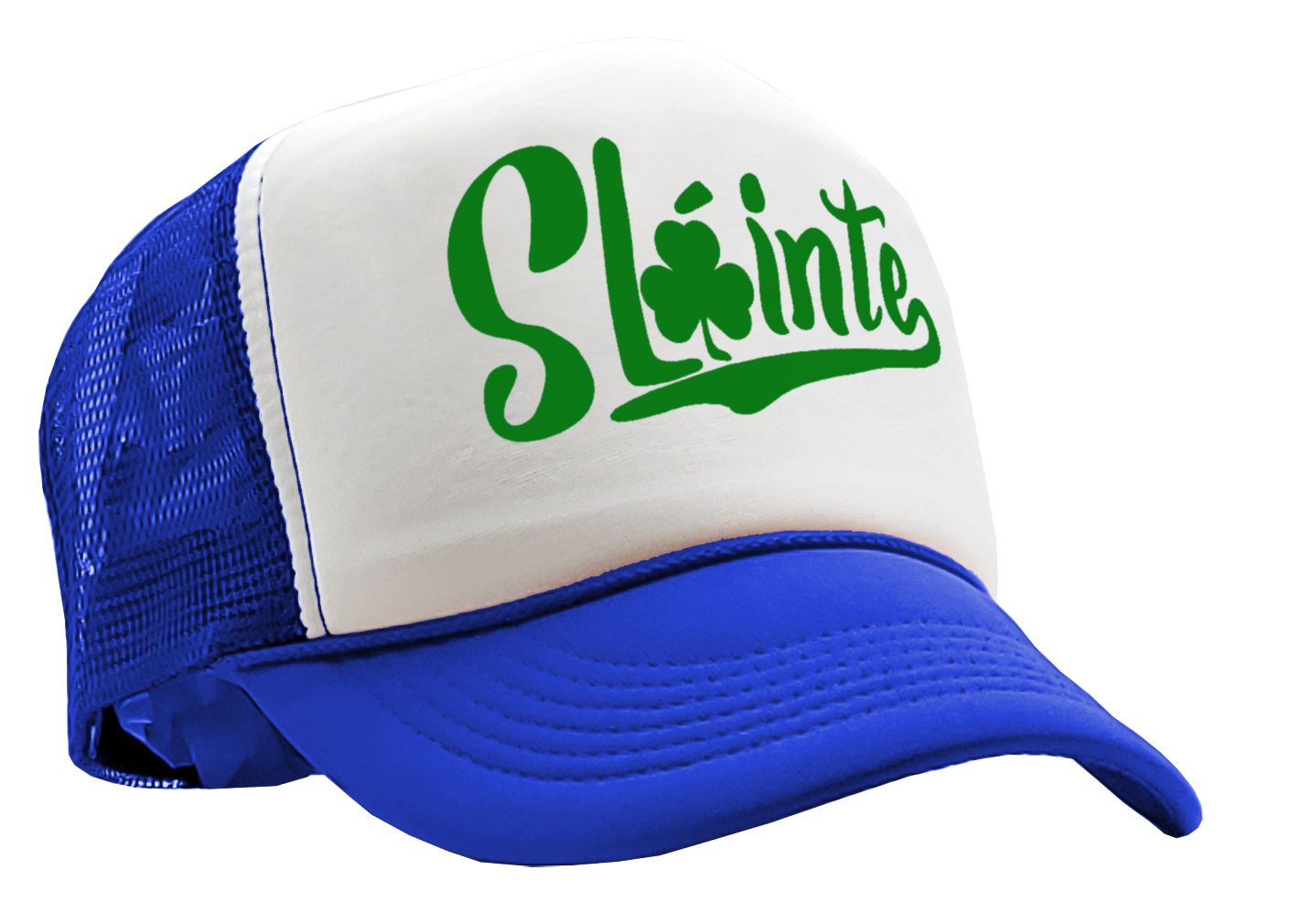 SLAINTE - ireland irish st paddys patricks day - Vintage Retro Style Trucker Cap Hat - Five Panel Retro Style TRUCKER Cap