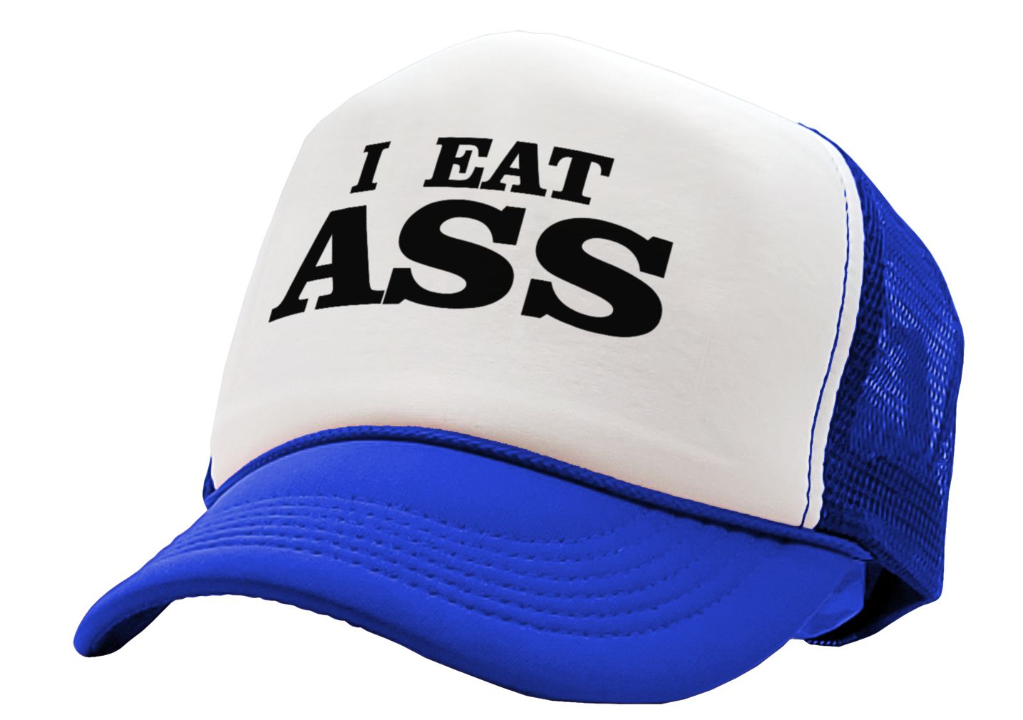 I Eat Ass - Five Panel Retro Style TRUCKER Cap