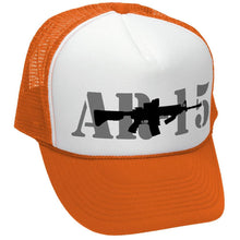 Load image into Gallery viewer, AR-15 - ar15 assault rifle gun rights usa - Adult Trucker Cap Hat - Five Panel Retro Style TRUCKER Cap
