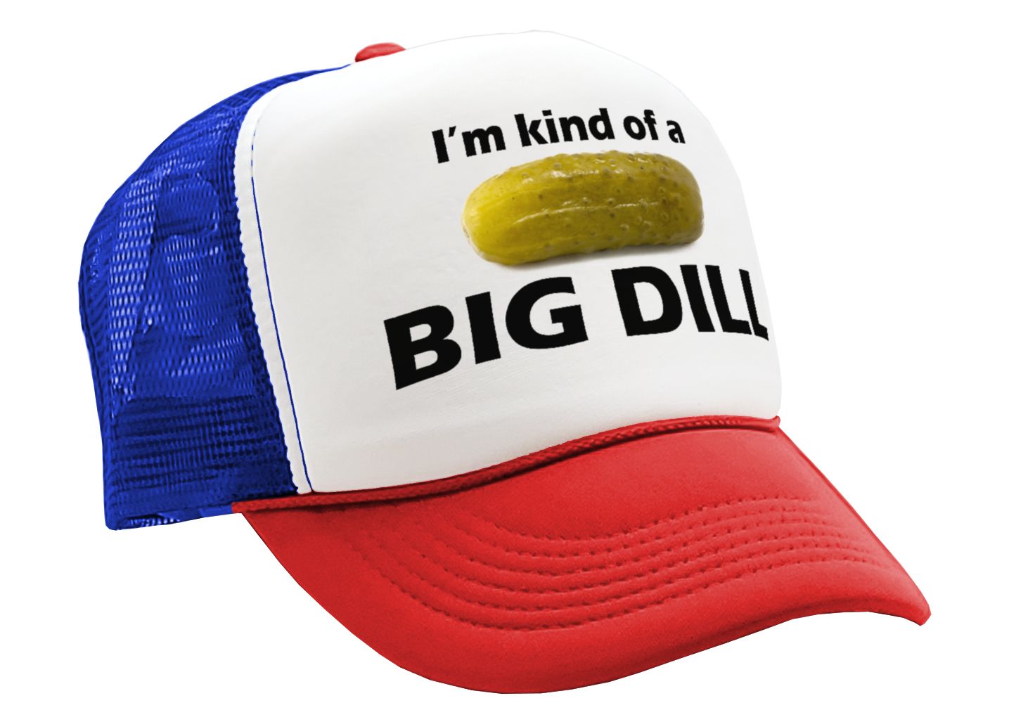 I'M KIND OF A BIG DILL - funny parody - Vintage Retro Style Trucker Cap Hat - Five Panel Retro Style TRUCKER Cap