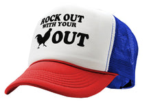 Load image into Gallery viewer, ROCK OUT with your COCK OUT - Vintage Retro Style Trucker Cap Hat - Five Panel Retro Style TRUCKER Cap
