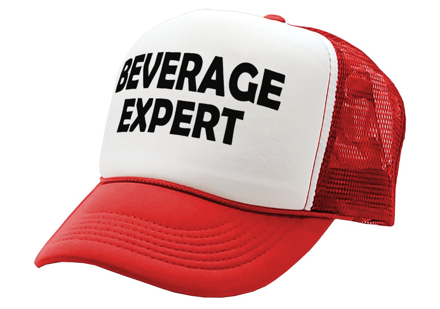 BEVERAGE EXPERT - beer wine liquor party - Vintage Retro Style Trucker Cap Hat - Five Panel Retro Style TRUCKER Cap