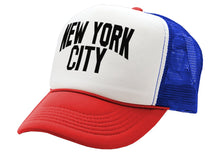 Load image into Gallery viewer, NEW YORK CITY - retro mod lennon meme - Vintage Retro Style Trucker Cap Hat - Five Panel Retro Style TRUCKER Cap
