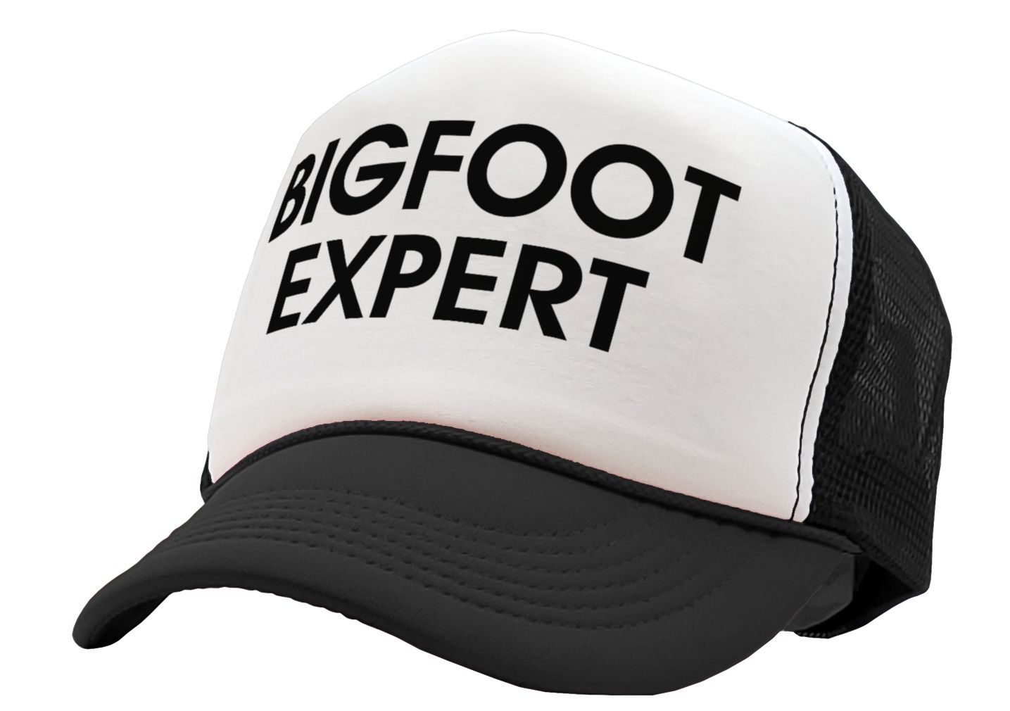 BIGFOOT EXPERT - sasquatch squatchin hunter - Adjustable Snap Back Trucker Cap Hat