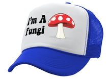 Load image into Gallery viewer, I&#39;M A FUNGI - funny parody joke gag - Vintage Retro Style Trucker Cap Hat - Five Panel Retro Style TRUCKER Cap
