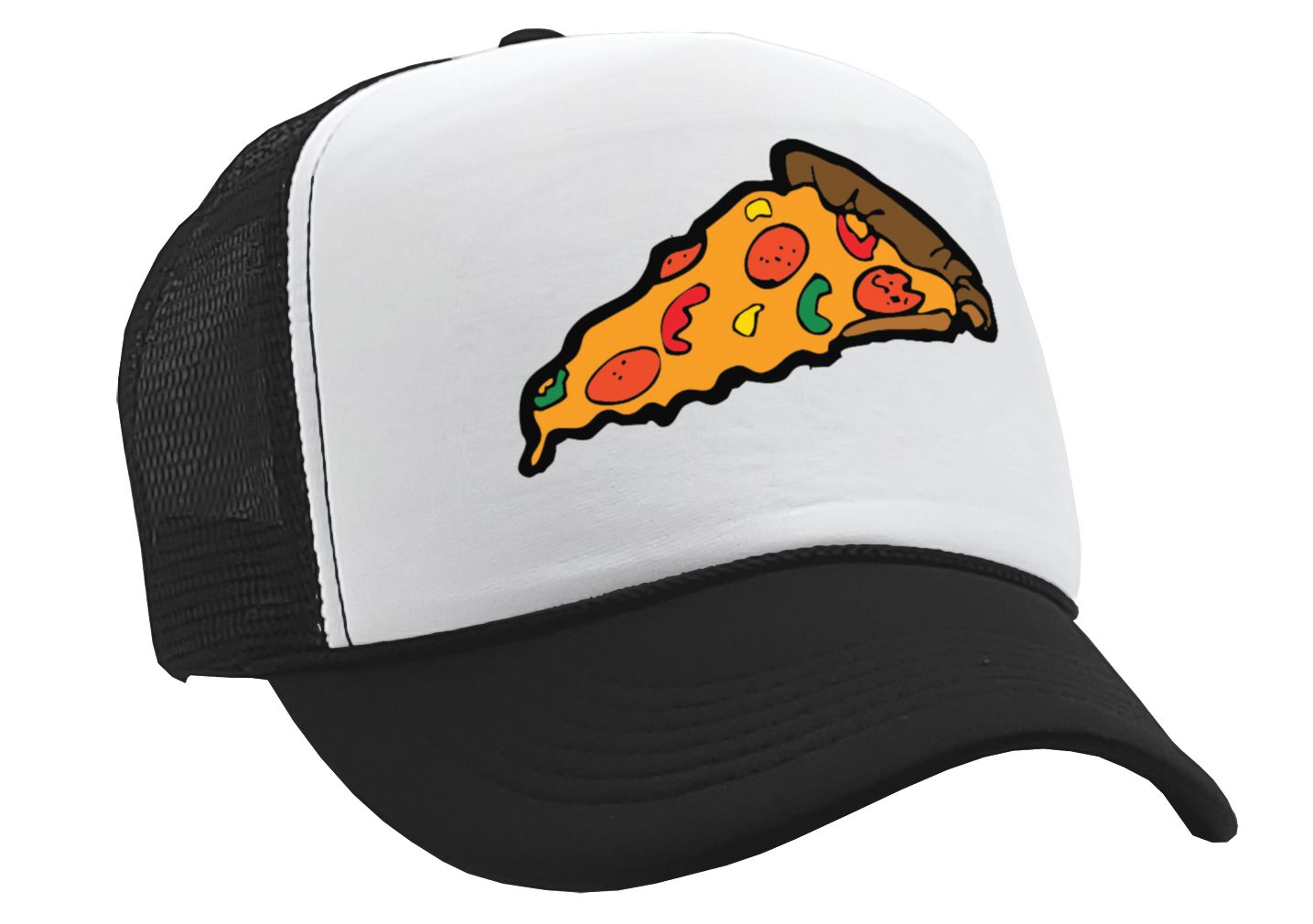 PIZZA SLICE - concession food truck - Five Panel Retro Style TRUCKER Cap