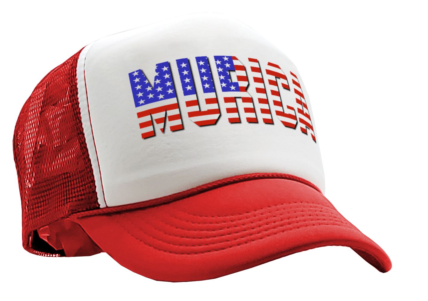 Adjustable Snap Back Trucker Cap Hat - MURICA - america 4th july independence day