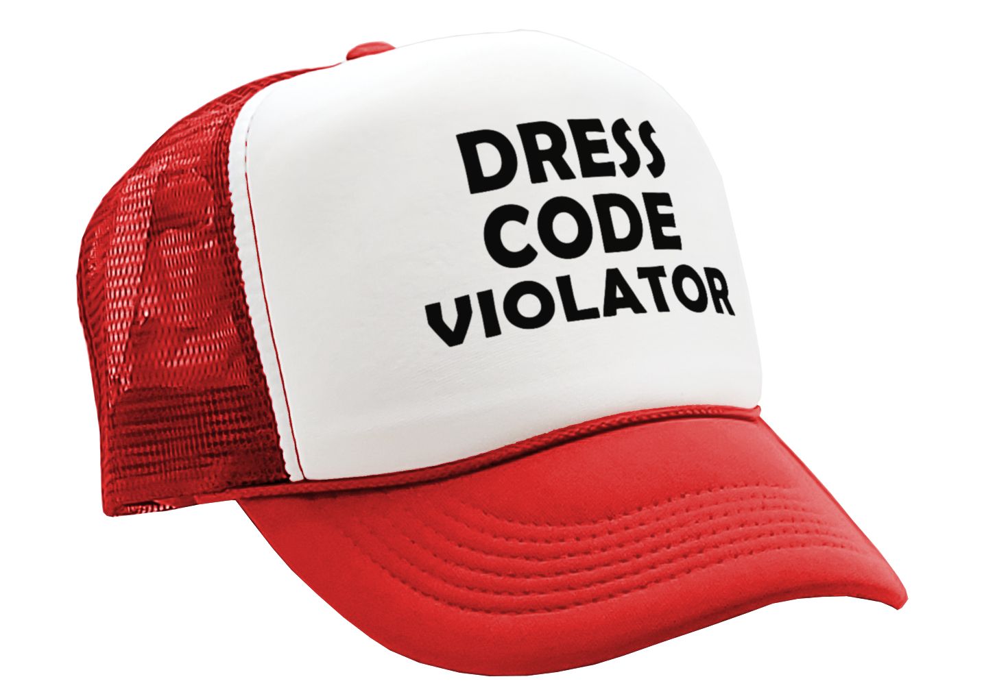 DRESS CODE VIOLATOR - Five Panel Retro Style TRUCKER Cap