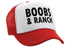 Load image into Gallery viewer, BOOBS AND RANCH - Five Panel Retro Style TRUCKER Cap
