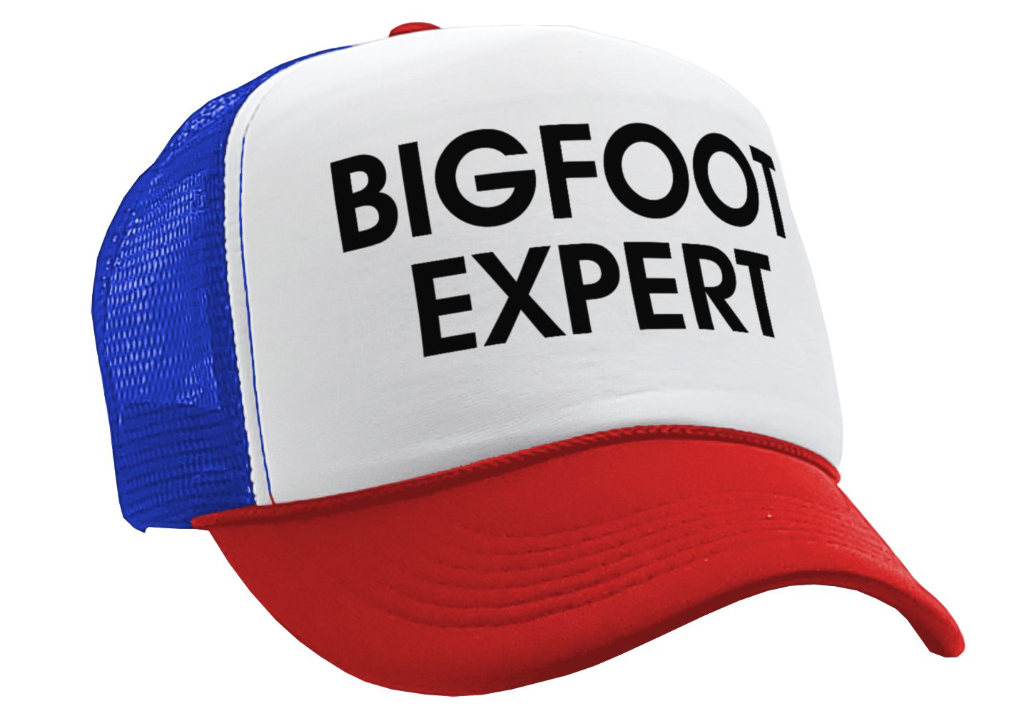 BIGFOOT EXPERT - sasquatch squatchin hunter - Adjustable Snap Back Trucker Cap Hat