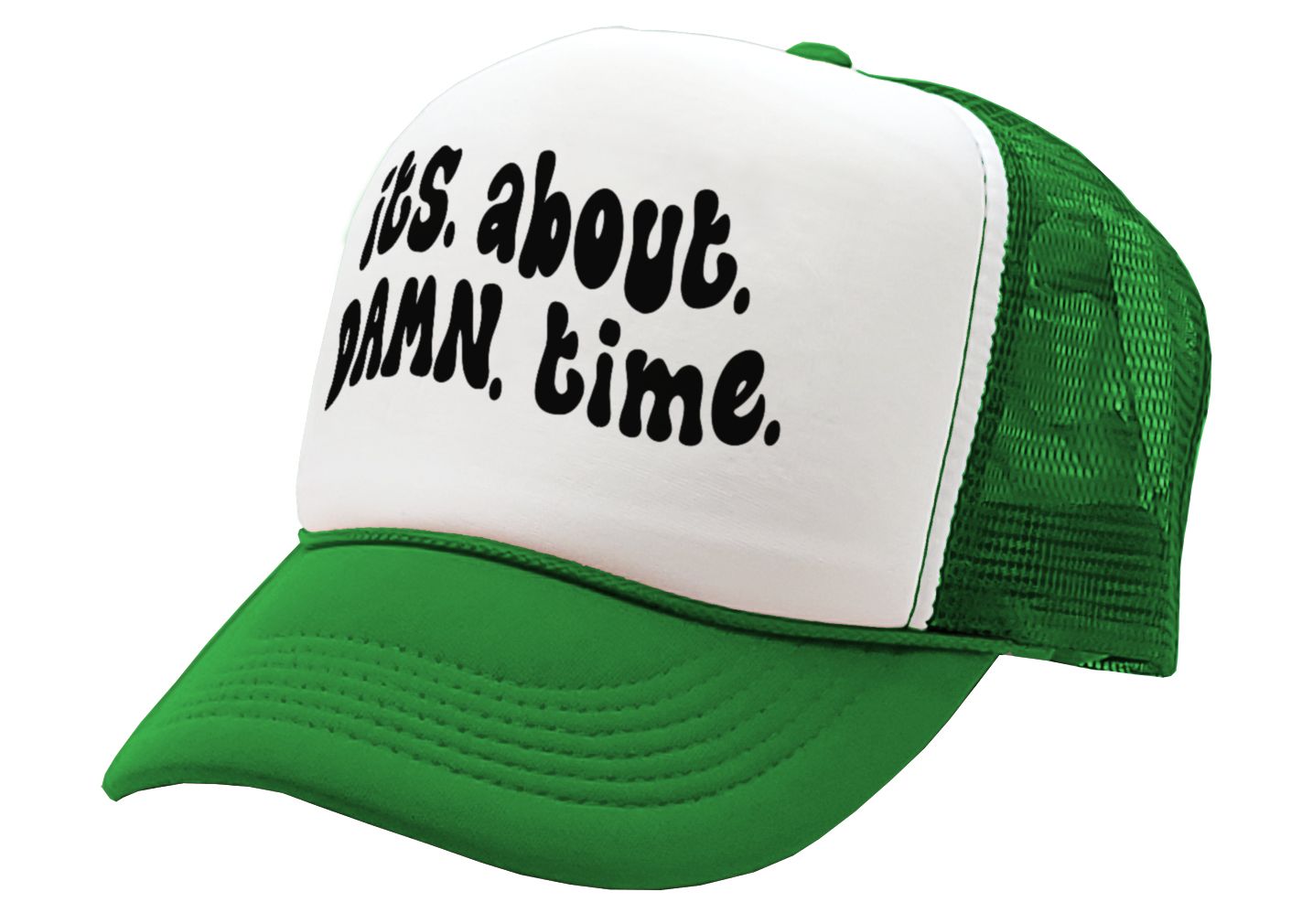 its. about. damn. time. - viral video - Vintage Retro Style Trucker Cap Hat - Five Panel Retro Style TRUCKER Cap