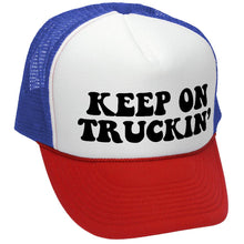 Load image into Gallery viewer, KEEP ON TRUCKIN&#39; - trucker groovy - Vintage Retro Style Trucker Cap Hat - Five Panel Retro Style TRUCKER Cap
