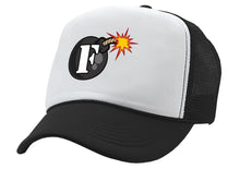 Load image into Gallery viewer, F BOMB - Five Panel Retro Style TRUCKER Cap
