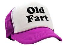 Load image into Gallery viewer, OLD FART - funny over the hill joke gag - Vintage Retro Style Trucker Cap Hat - Five Panel Retro Style TRUCKER Cap
