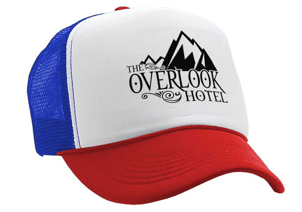 OVERLOOK HOTEL - scary movie horror film - Vintage Retro Style Trucker Cap Hat - Five Panel Retro Style TRUCKER Cap