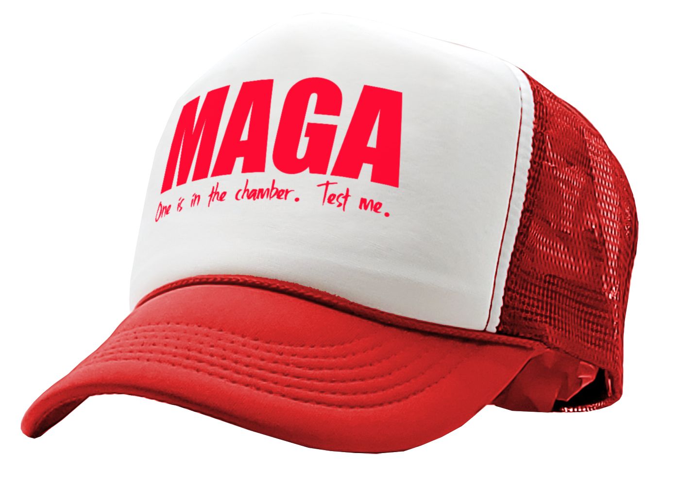 MAGA - One is in the chamber - Five Panel Retro Style TRUCKER Cap