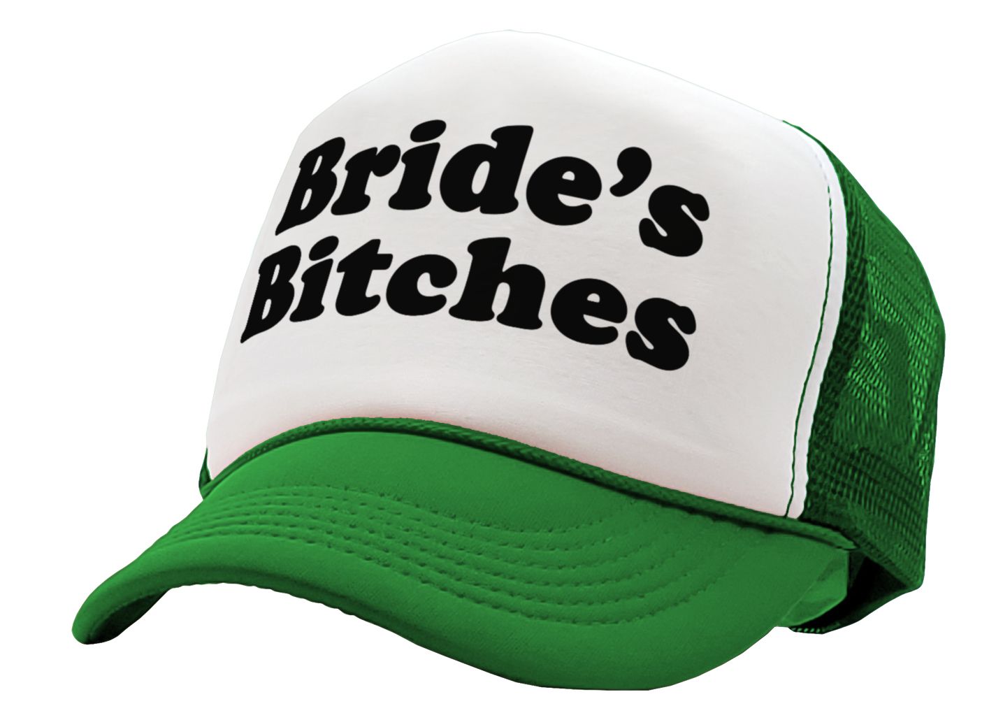 BRIDE'S BITCHES - wedding marriage party bride - Vintage Retro Style Trucker Cap Hat - Five Panel Retro Style TRUCKER Cap