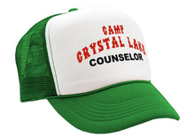 Load image into Gallery viewer, CRYSTAL LAKE COUNSELOR - funny 80s horror movie - Mesh Trucker Hat Cap - Five Panel Retro Style TRUCKER Cap
