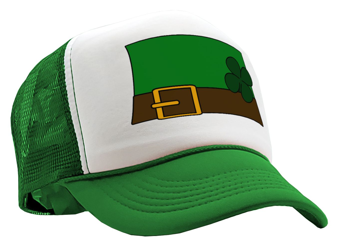 LEPRECHAUN - st paddys day patricks irish ireland - Vintage Retro Style Trucker Cap Hat