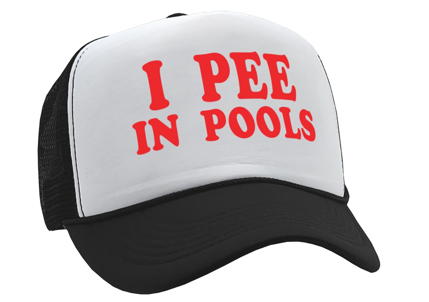 I Pee In Pools - Five Panel Retro Style TRUCKER Cap