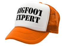 Load image into Gallery viewer, BIGFOOT EXPERT - squatchin sasquatch spook - Vintage Retro Style Trucker Cap Hat - Five Panel Retro Style TRUCKER Cap
