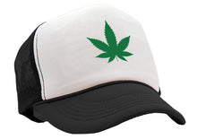 Load image into Gallery viewer, MARIJUANA LEAF - Five Panel Retro Style TRUCKER Cap
