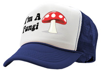 Load image into Gallery viewer, I&#39;M A FUNGI - funny parody joke gag - Vintage Retro Style Trucker Cap Hat - Five Panel Retro Style TRUCKER Cap
