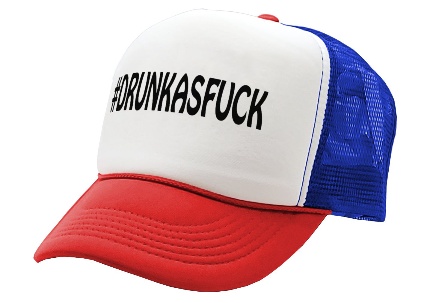 #DRUNKASFUCK - Vintage Retro Style Trucker Cap Hat - Five Panel Retro Style TRUCKER Cap