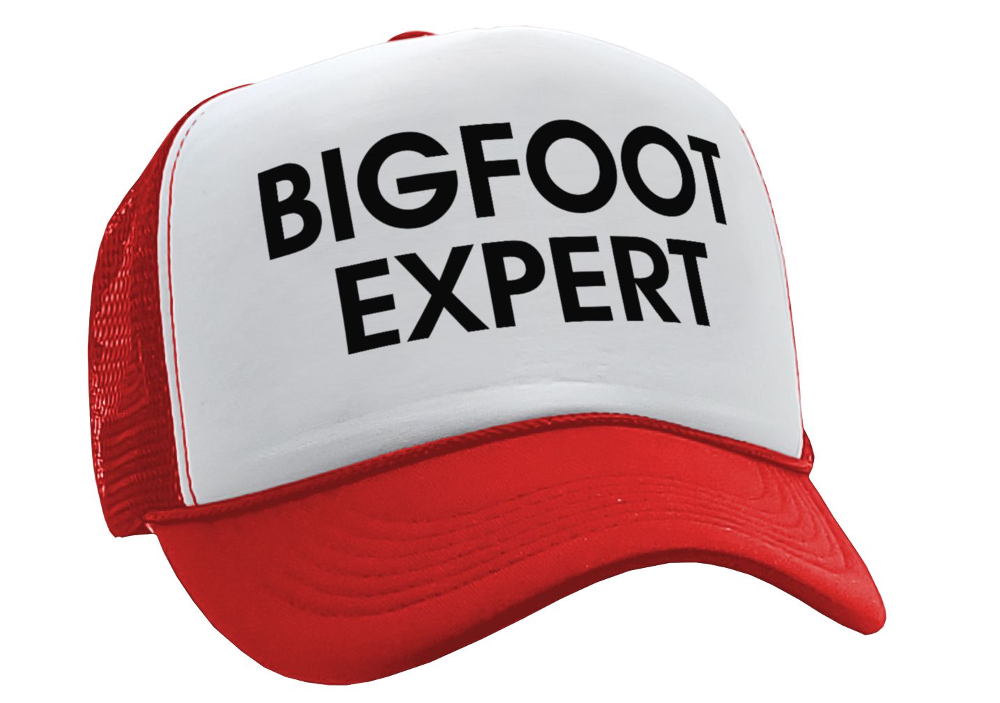 BIGFOOT EXPERT - sasquatch squatchin hunter - Adjustable Snap Back Trucker Cap Hat