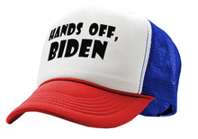 Load image into Gallery viewer, Hands Off Biden - Five Panel Retro Style TRUCKER Cap
