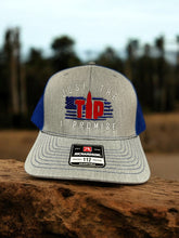 Load image into Gallery viewer, USA Flag Just The Tip I Promise Adjustable Snap Back Trucker Hat
