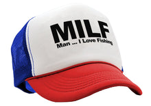 Load image into Gallery viewer, MILF - Man I Love Fishing - Five Panel Retro Style TRUCKER Cap
