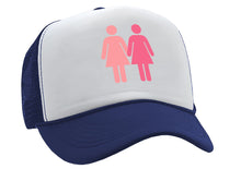 Load image into Gallery viewer, GIRL ON GIRL - lgbtq gay rights lesbian - Vintage Retro Style Trucker Cap Hat - Five Panel Retro Style TRUCKER Cap
