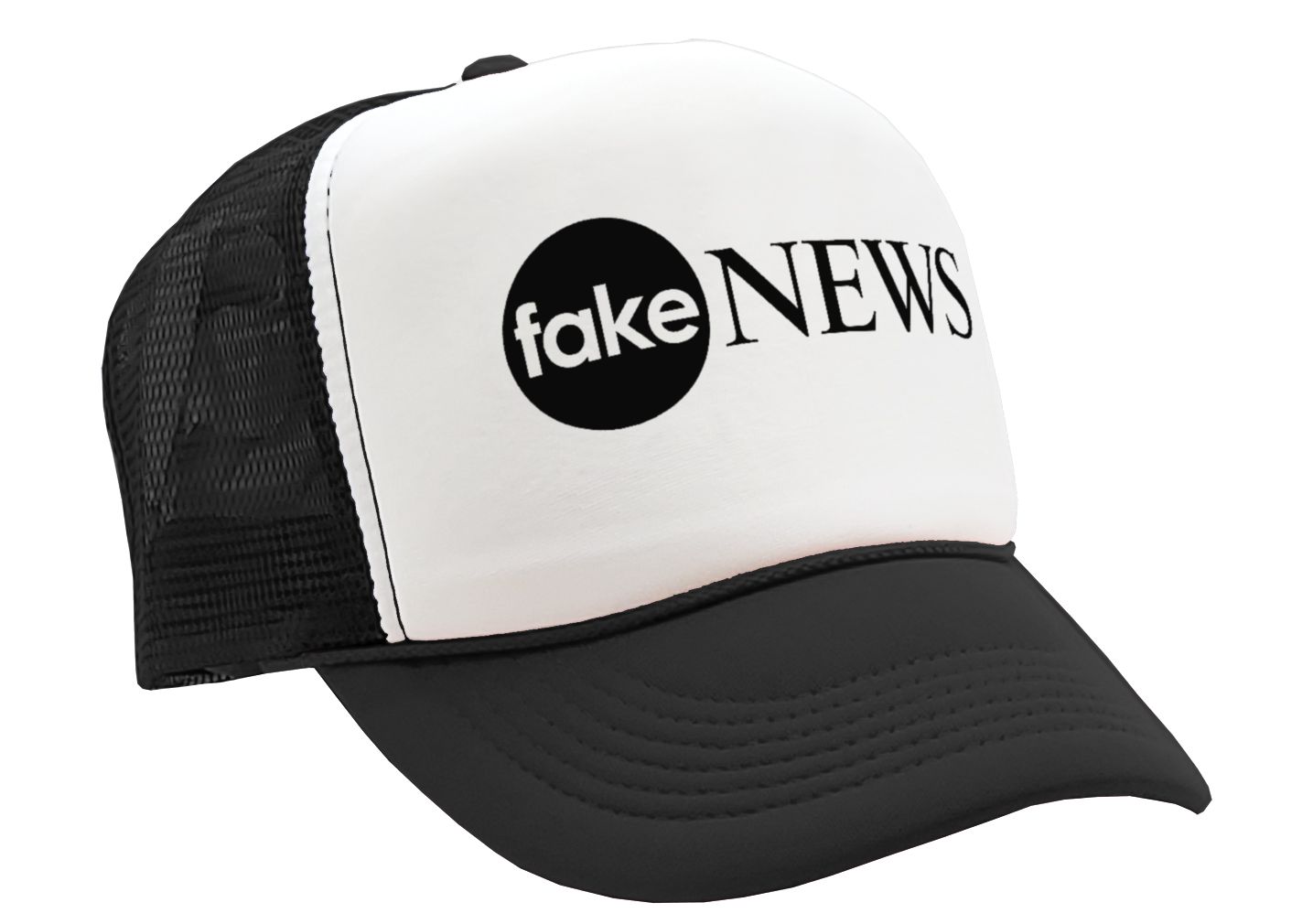 FAKE NEWS - media donald trump for president 24 - Vintage Retro Style Trucker Cap Hat