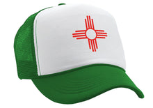 Load image into Gallery viewer, NEW MEXICO FLAG - zia symbol state flag - Adult Trucker Cap Hat - Five Panel Retro Style TRUCKER Cap
