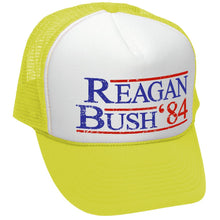 Load image into Gallery viewer, REAGAN BUSH &#39;84 - funny retro vintage style - Unisex Adult Trucker Cap Hat - Five Panel Retro Style TRUCKER Cap
