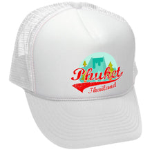 Load image into Gallery viewer, PHUKET THAILAND - FUNNY RETRO VINTAGE STYLE - Unisex Adult Trucker Cap Hat - Five Panel Retro Style TRUCKER Cap
