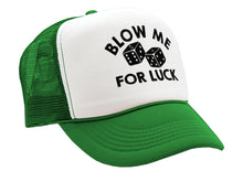 Load image into Gallery viewer, BLOW ME for LUCK - casino craps dice - Vintage Retro Style Trucker Cap Hat - Five Panel Retro Style TRUCKER Cap
