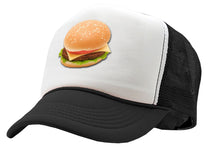 Load image into Gallery viewer, CHEESEBURGER - concession food truck carnival fair - Vintage Retro Style Trucker Cap Hat - Five Panel Retro Style TRUCKER Cap
