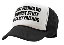 Load image into Gallery viewer, I WANT TO DO HOODRAT STUFF with FRIENDS - Vintage Retro Style Trucker Cap Hat - Five Panel Retro Style TRUCKER Cap
