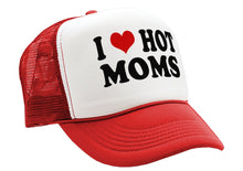 Load image into Gallery viewer, I Heart Hot Moms - Single Sexy Milf Hunter Mom - Vintage Retro Style Trucker Cap Hat - Five Panel Retro Style TRUCKER Cap
